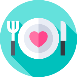 Romantic dinner icon