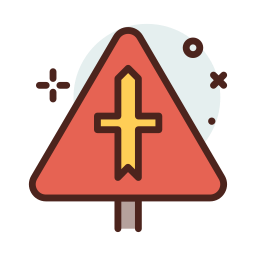 señal de cruce icono