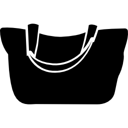 vrouwelijke zwarte handtas icoon