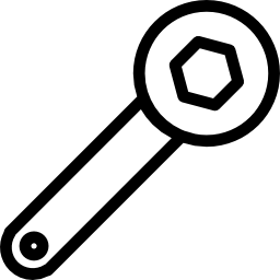 Repair tool for nuts and bolts icon