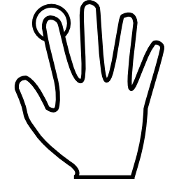 Fingerprint scanning using index finger icon