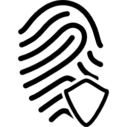 Fingerprint security icon