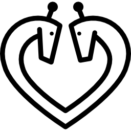 Heart shaped ornament icon