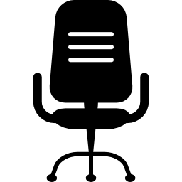 sagoma di sedia da ufficio icona