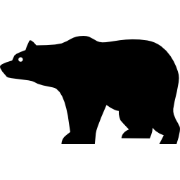 Bear side view silhouette icon