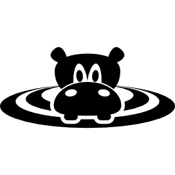 nijlpaard hoofd icoon