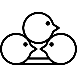 caratteri circolari icona