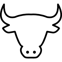 Cow head outline icon