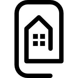 Rectangular outline with house icon
