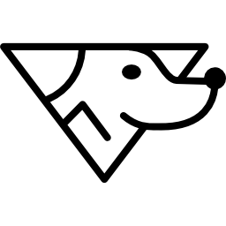 Dog head variant outline icon
