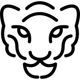 esquema de cabeza de guepardo icono