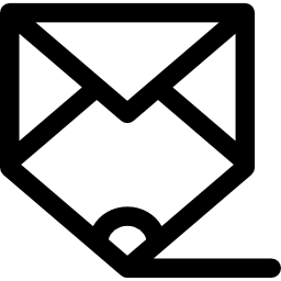 penpunt veranderd in een envelop icoon