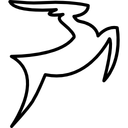 Jumping deer outline icon