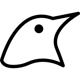profilo della testa dell'uccello icona