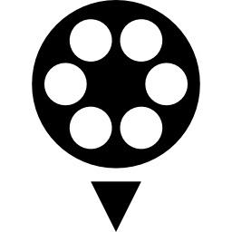 okrągły kształt rolki filmu ikona
