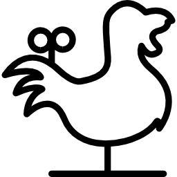 Toy chicken with control icon