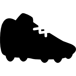 Rugby sportive shoe side view icon