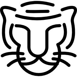 contorno del viso di gatto icona