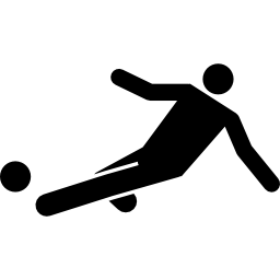 postura del jugador de fútbol icono