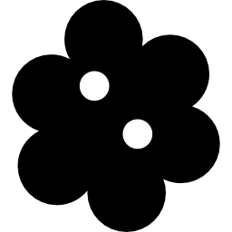 Flower shaped clothes button icon