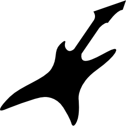silhouette de forme noire de guitare électrique Icône