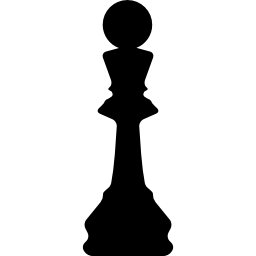 Strategy game piece black silhouette icon