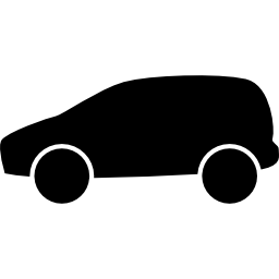 車の黒いシルエットの側面図 icon