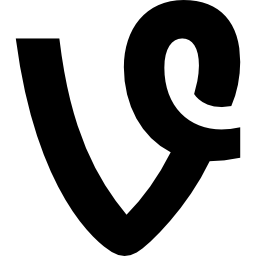 Vine text logo outline icon