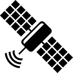 Space satellite station icon