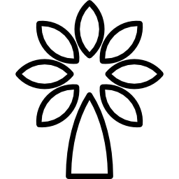 zarys kwiatu rośliny ikona
