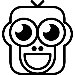 Счастливый вариант лица обезьяны иконка