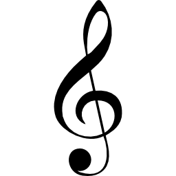 g-sleutel muzieknoot icoon