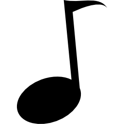 enkelvoudige muzieknoot icoon