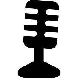 Condenser microphone with small stand icon