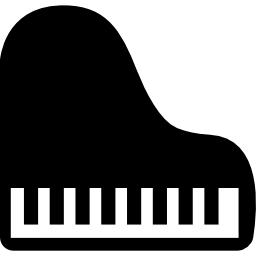 widok z góry na fortepian ikona