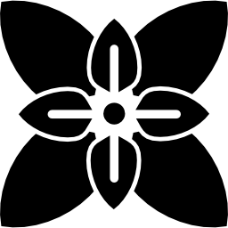 variante floreale con foglie icona