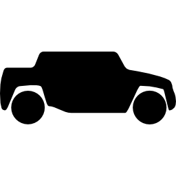 forma lateral del coche icono