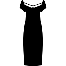 abito nero lungo femminile icona