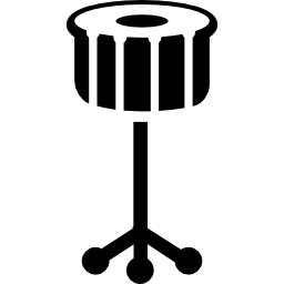 Drum small and tall on a tripod icon