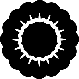 kształt kwiatu z dużą ilością płatków ikona