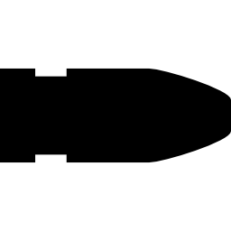 silhouette noire de balle Icône