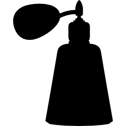 parfum élégant bouteille vintage silhouette noire Icône