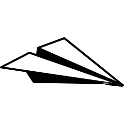 Airplane of paper sheet icon