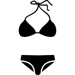 badpak sexy en vrouwelijk uit twee delen icoon