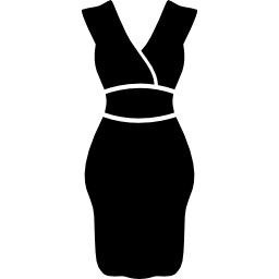 abito femminile sexy in nero icona