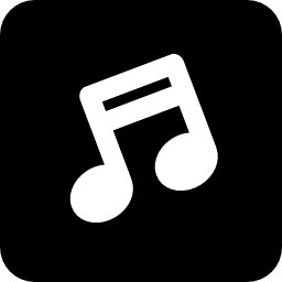 símbolo de nota musical em um quadrado arredondado Ícone