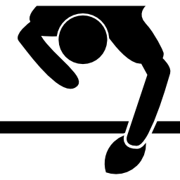 Rugby player in a game icon