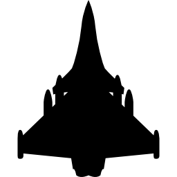 forma nera dell'aeroplano icona