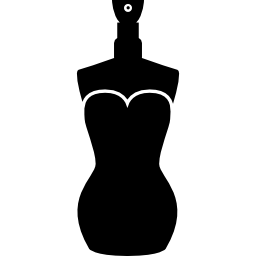 Feminine fashion mannequin icon