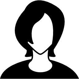 cabeza de niño con pelo largo icono